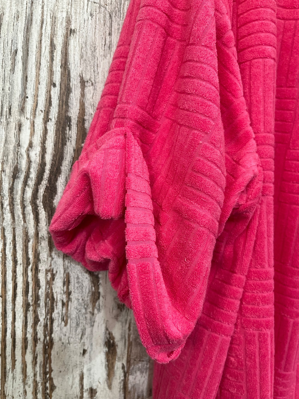 We Are The Others Hot Pink Textured Towelling Button-Down Shirt - Image 5