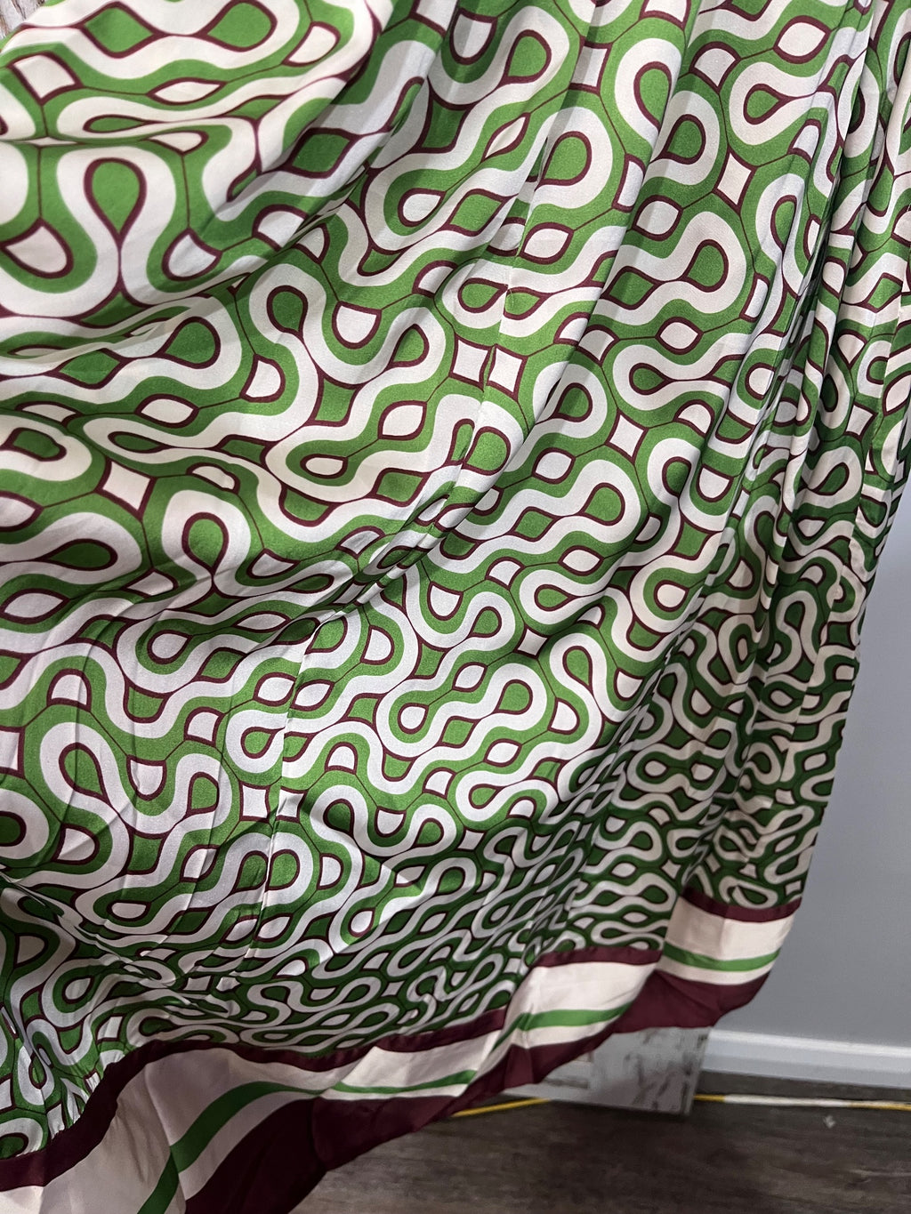 We Are The Others Alessia Geometric Print Shirt Dress Green Size 2 - Image 6