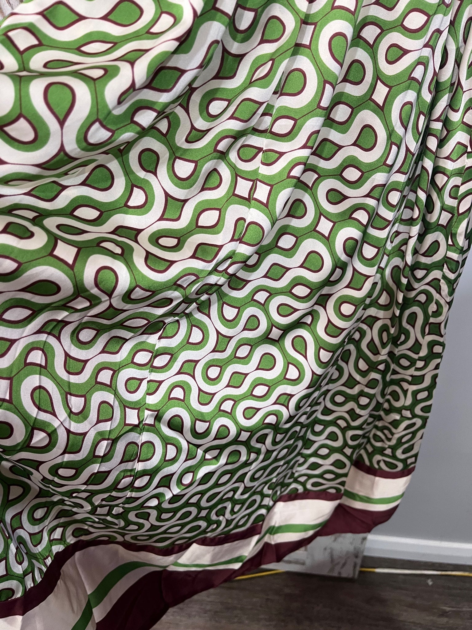 We Are The Others Alessia Geometric Print Shirt Dress Green Size 2 - Image 6