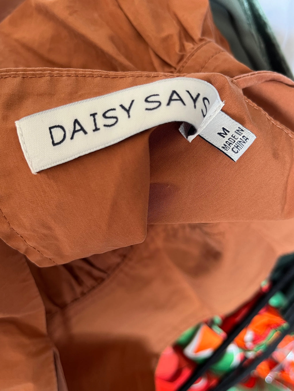 Daisy Says Gathered Midi Dress In Rust Size M - Image 6