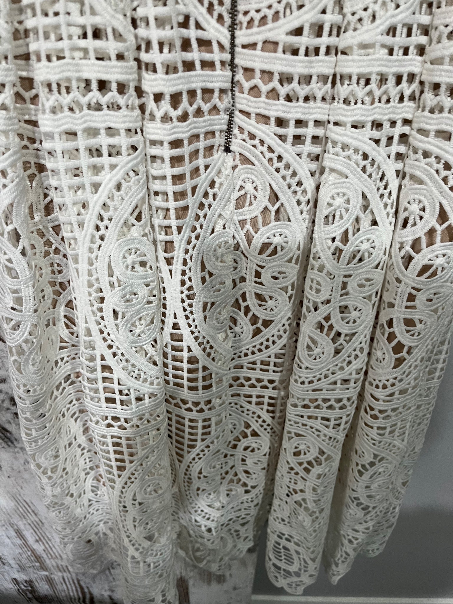 Seed Heritage White Lace Midi Dress Size 12 - Image 6