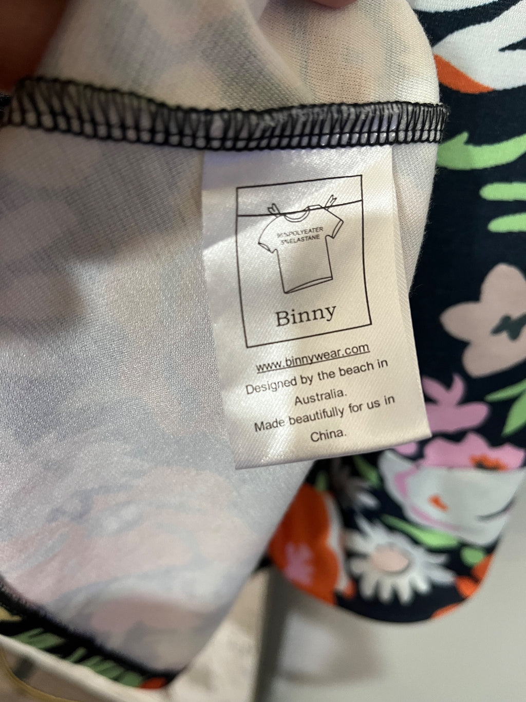 Binny Floral Print Bell Sleeve Dress Size 10 - Image 6