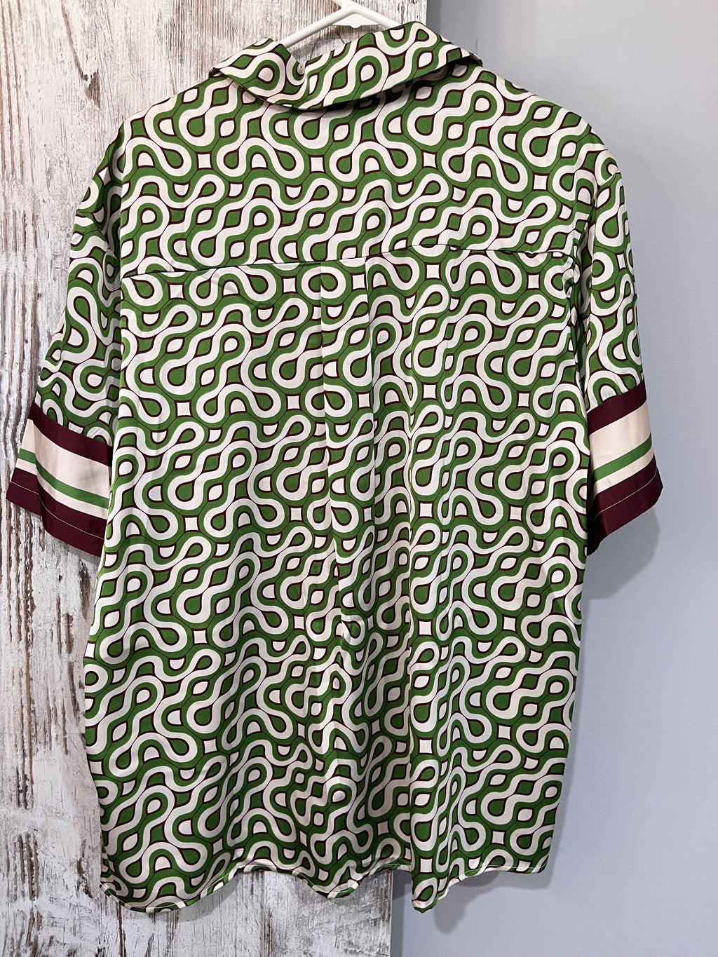We Are The Others Tania Geometric Print Short Sleeve Shirt - Image 6