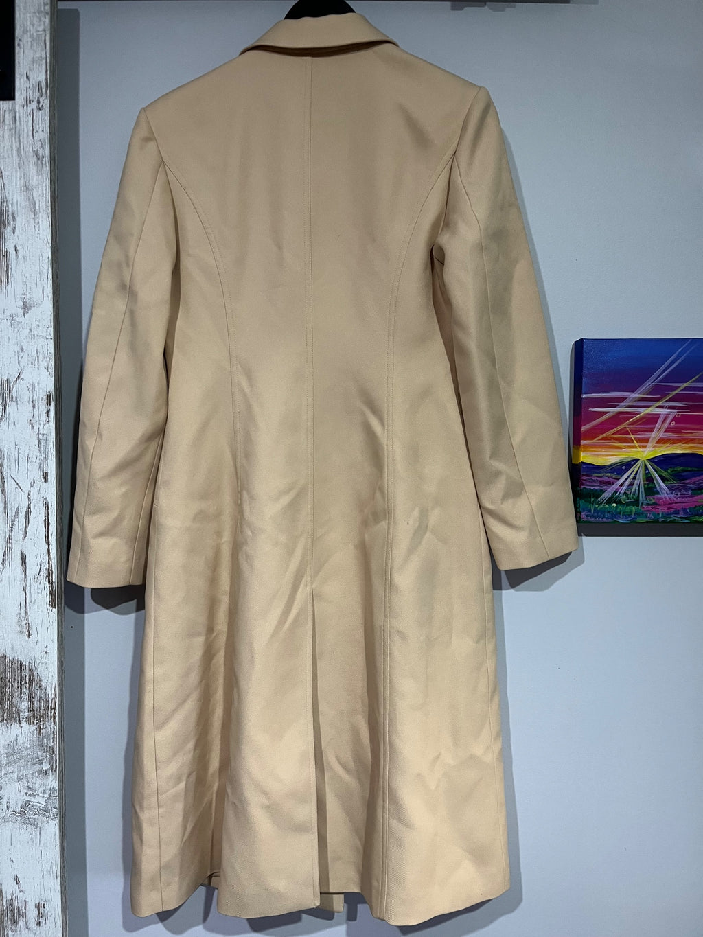 ASM ANNA Beige Double-Breasted Long Coat - Image 6