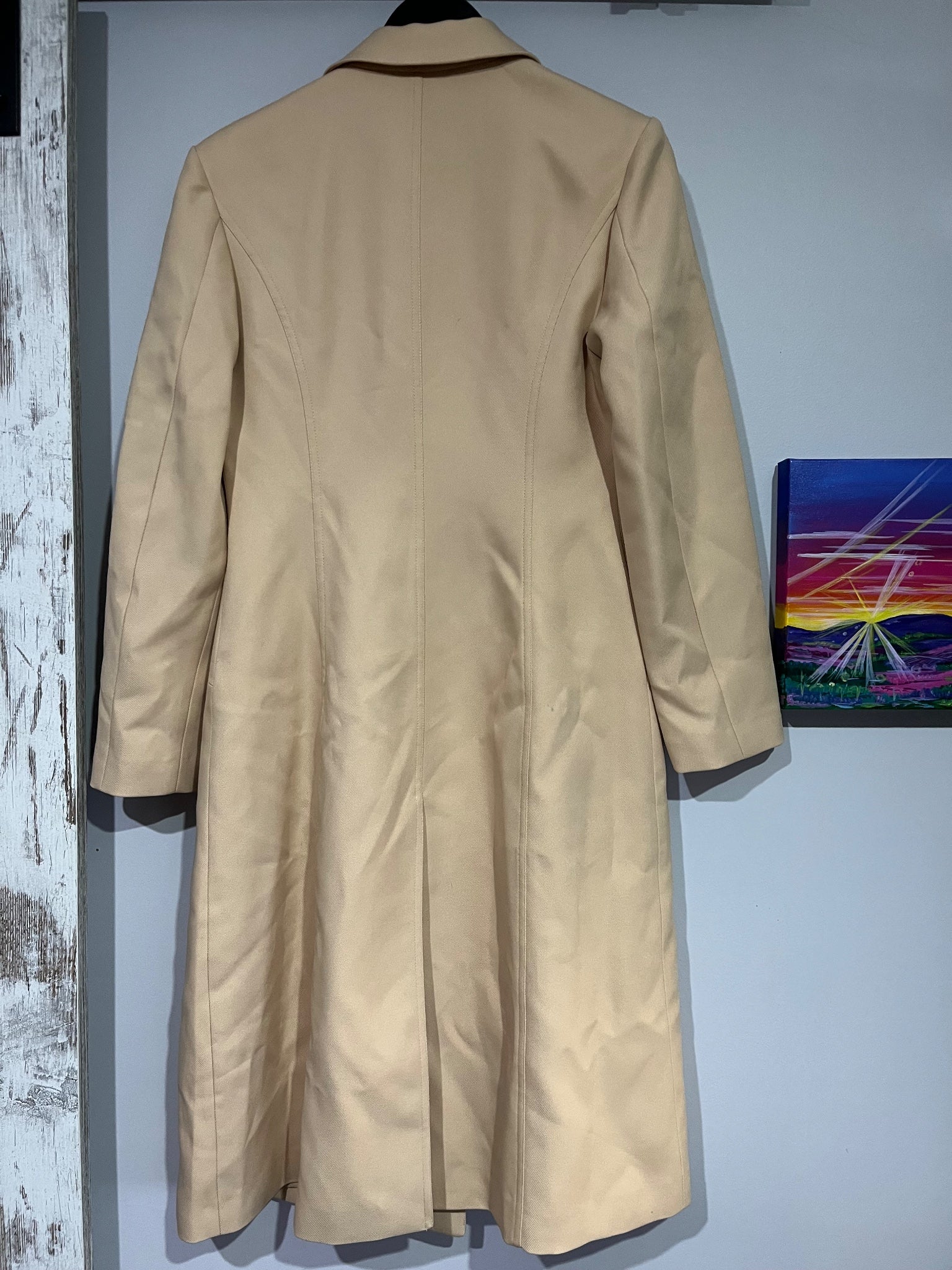 ASM ANNA Beige Double-Breasted Long Coat - Image 6