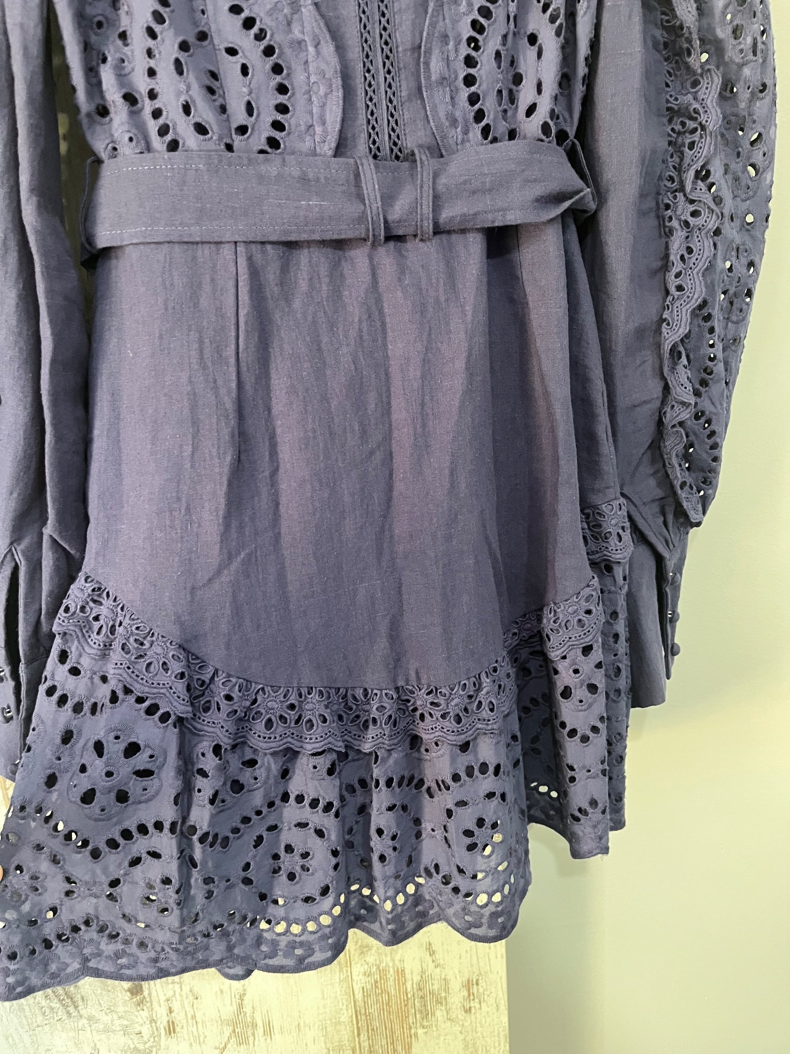 Saint Armont Lula Mini Shirt Dress French Navy Size 8 RRP $490  - Image 6