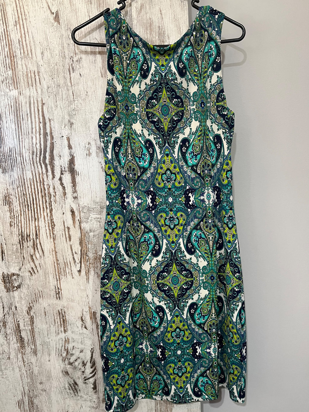 Joseph Ribkoff Paisley Print Sleeveless Sheath Dress - Image 6