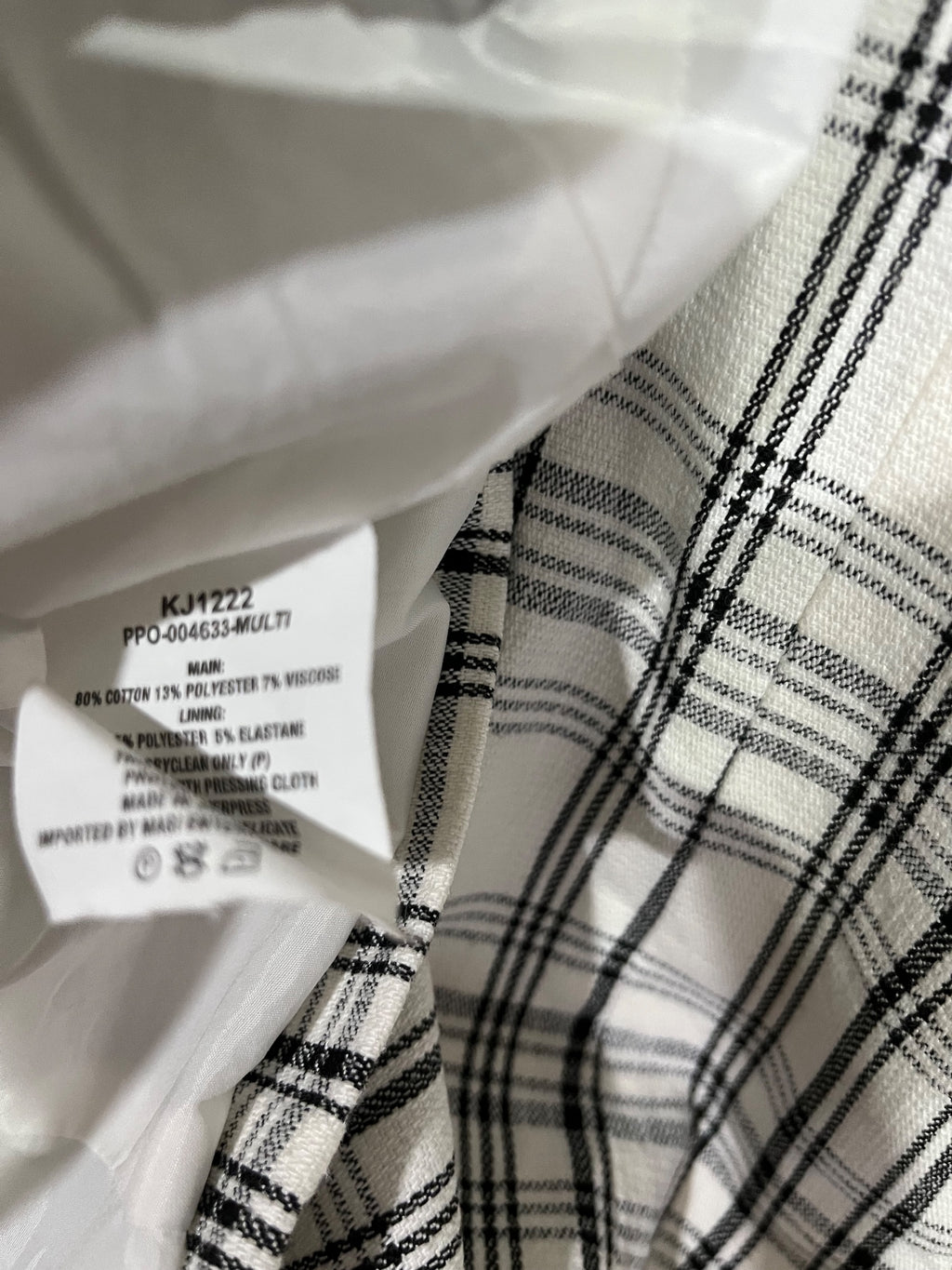 KOOKAÏ Women's Double-Breasted Plaid Blazer Jacket - Image 6
