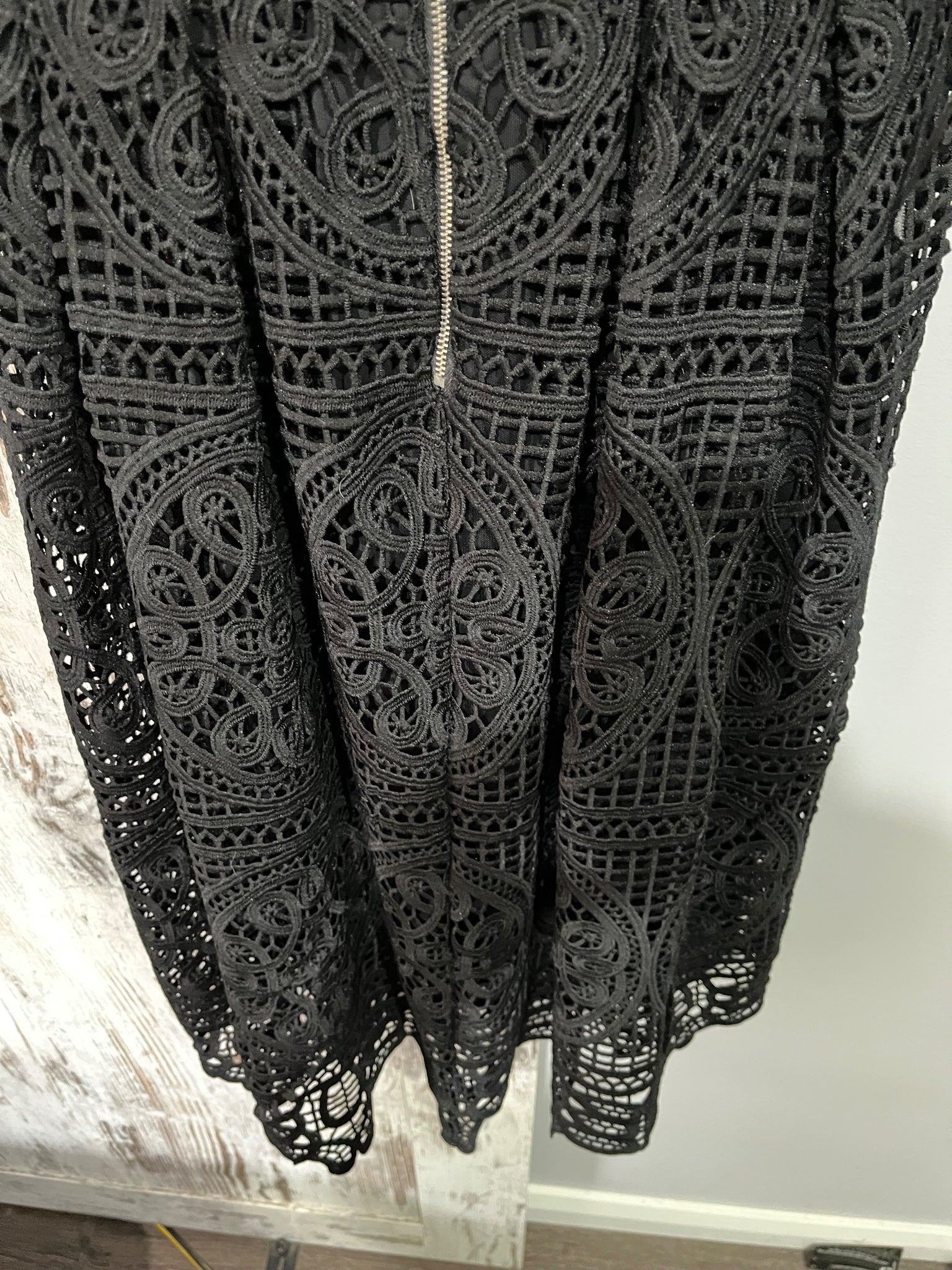 Seed Heritage Black Lace Midi Dress Size 12 - Image 6