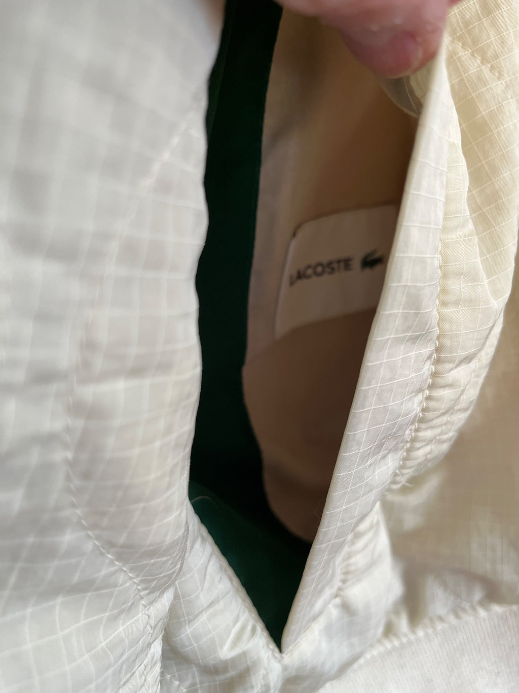 Lacoste Reversible Bomber Jacket Tan Cream RRP $450 - Image 7