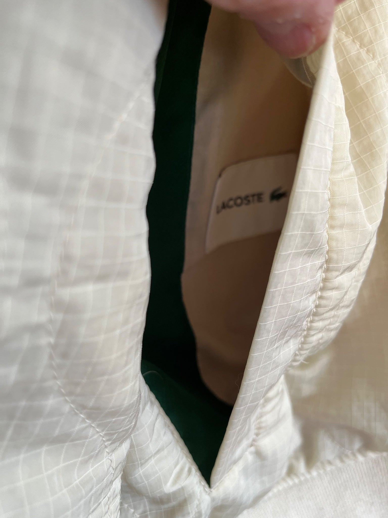 Lacoste Reversible Bomber Jacket Tan Cream RRP $450 - Image 7