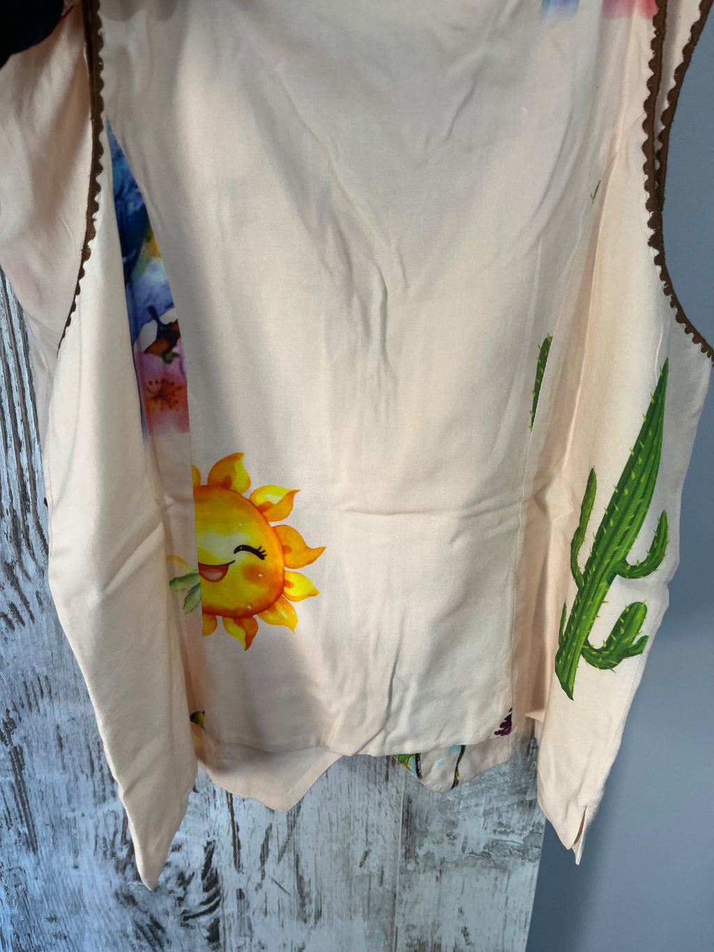 Joop & Gypsy Cactus Print Vest And Shorts Set Size 12 - Image 6