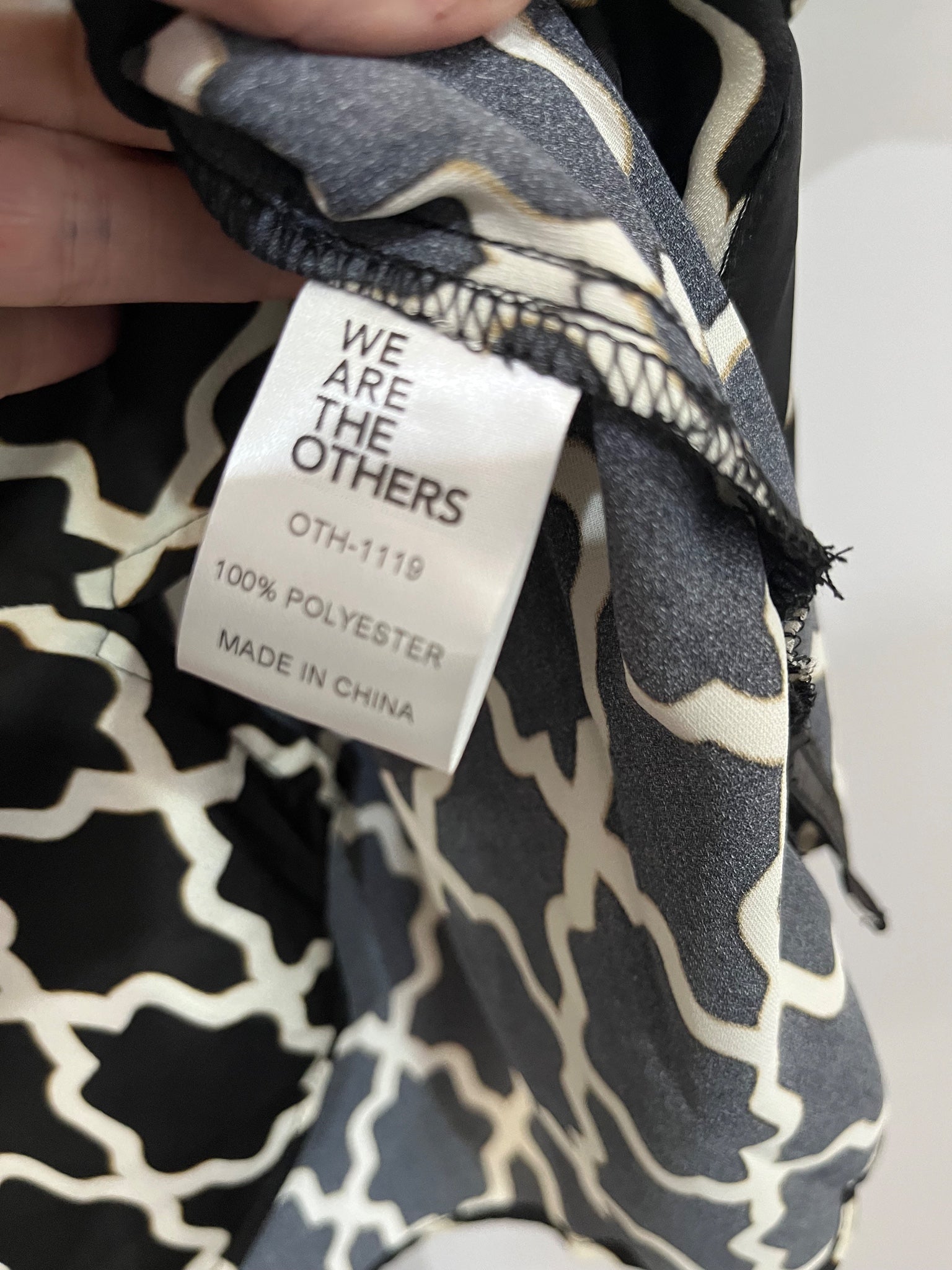 We Are The Others Black & White Geometric Print Shirt - Image 6