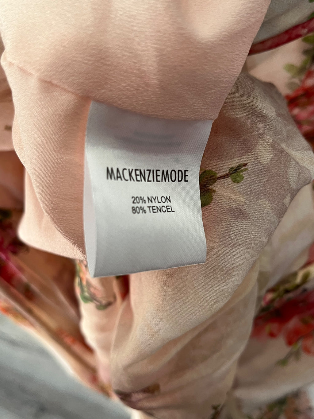 Mackenziemode Floral Long Sleeve Mini Dress Pink AU 14 - Image 6