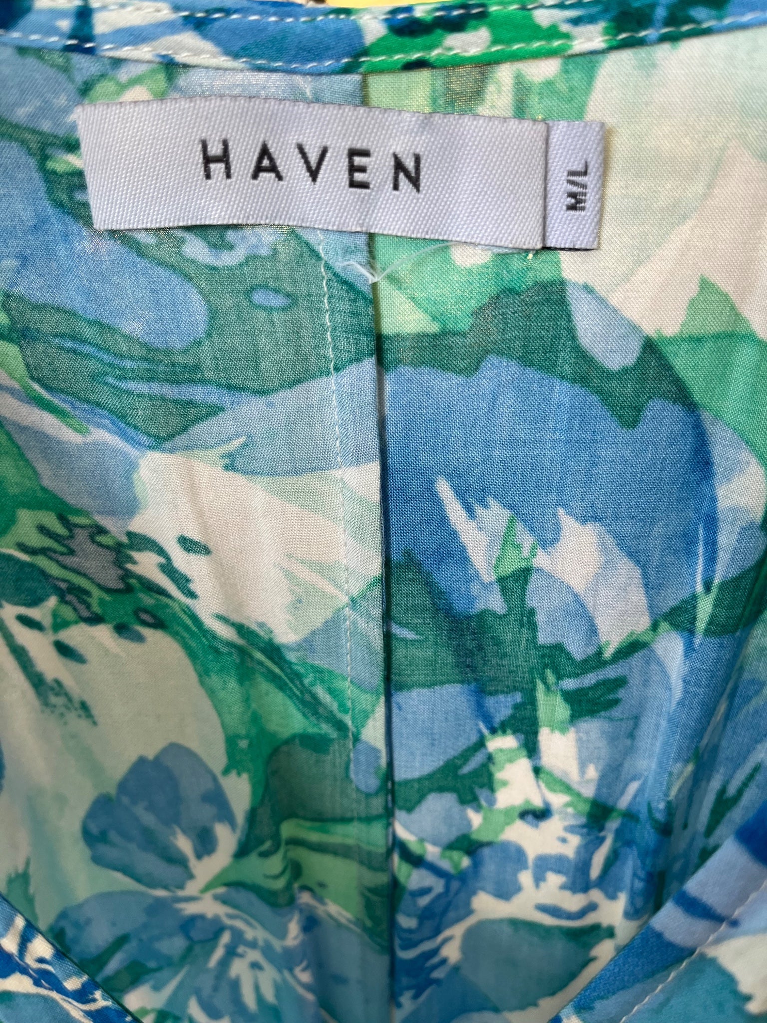 Haven Blue And Green Floral Kaftan Maxi Dress - Image 6