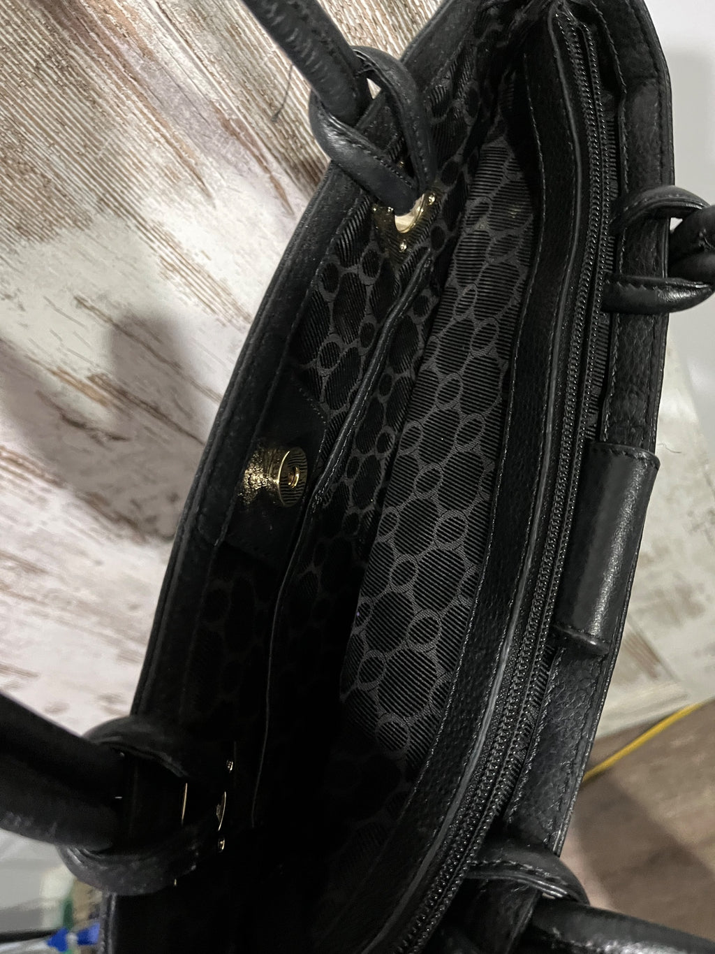 Oroton Stencil Medium Tote Bag Black Jacquard RRP $399 - Image 6