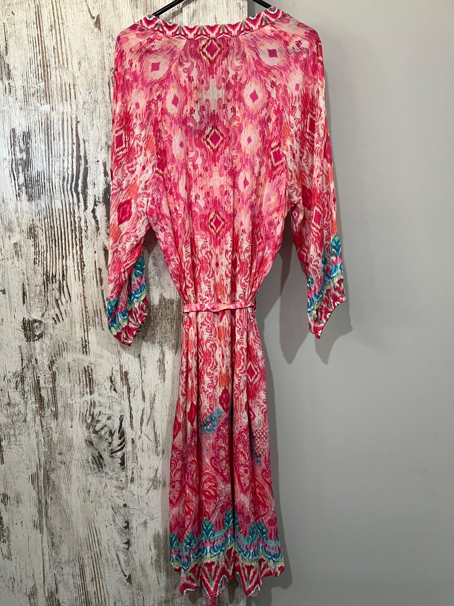 Hammock & Vine Pink Multi-Colored Printed Button-Down Tunic Dress - Image 6
