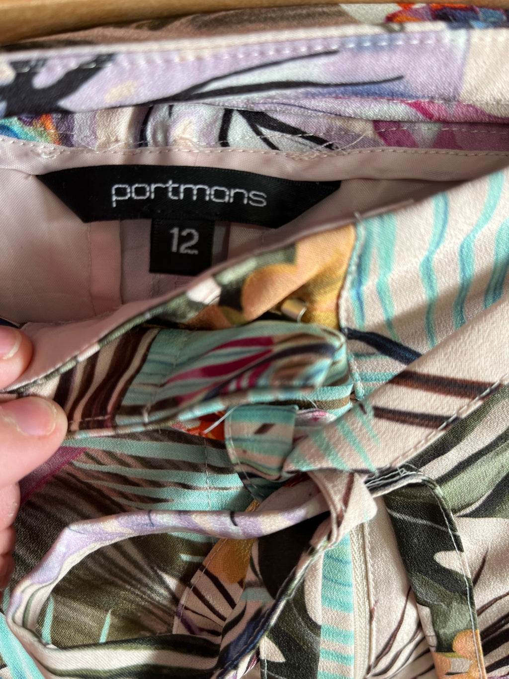 Portmans Tropical Flamingo Print Drawstring Shorts Size 12 - Image 6