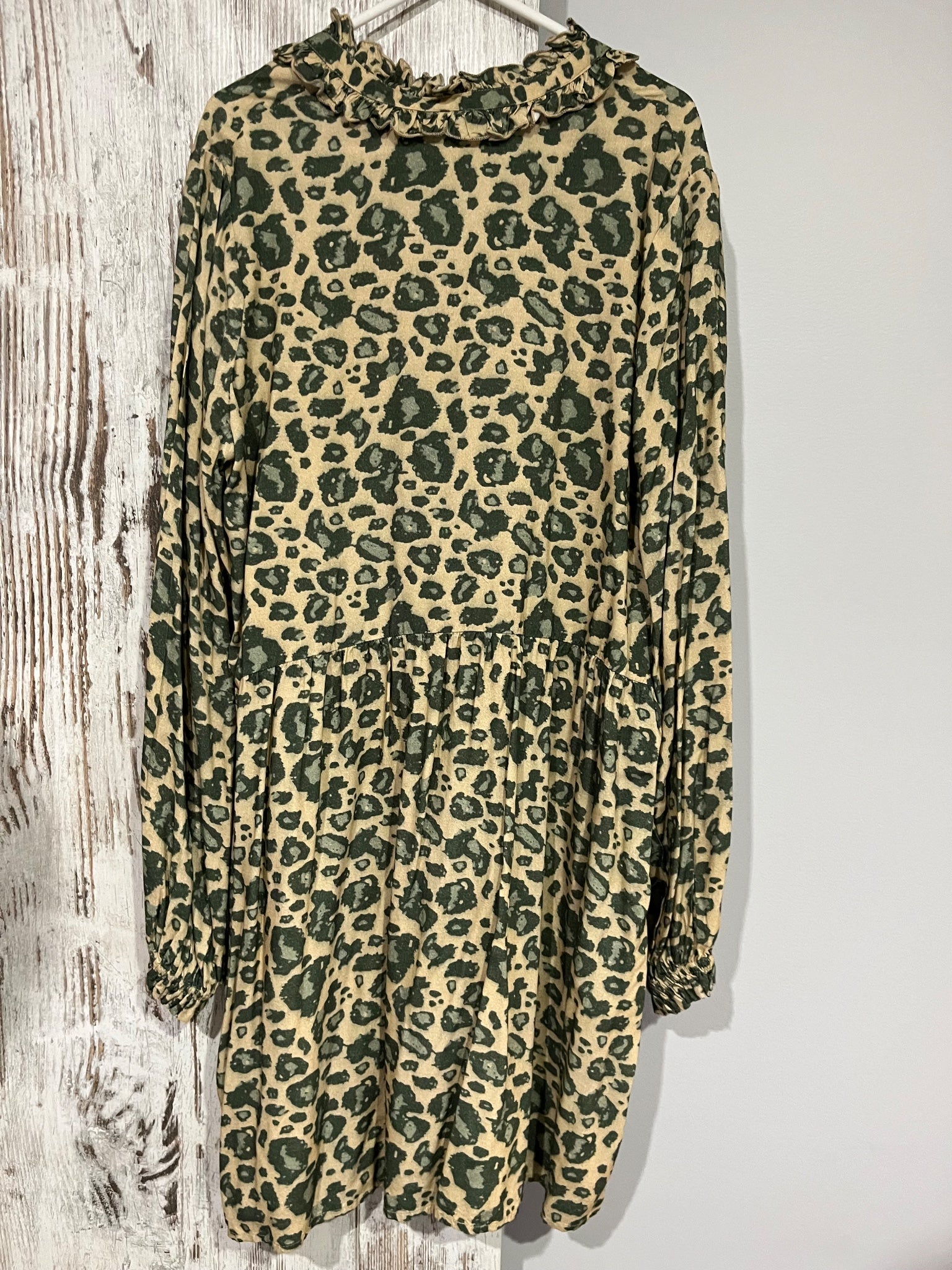 Cecilie Copenhagen Frida Leopard Print Viscose Mini Dress Size M - Image 6