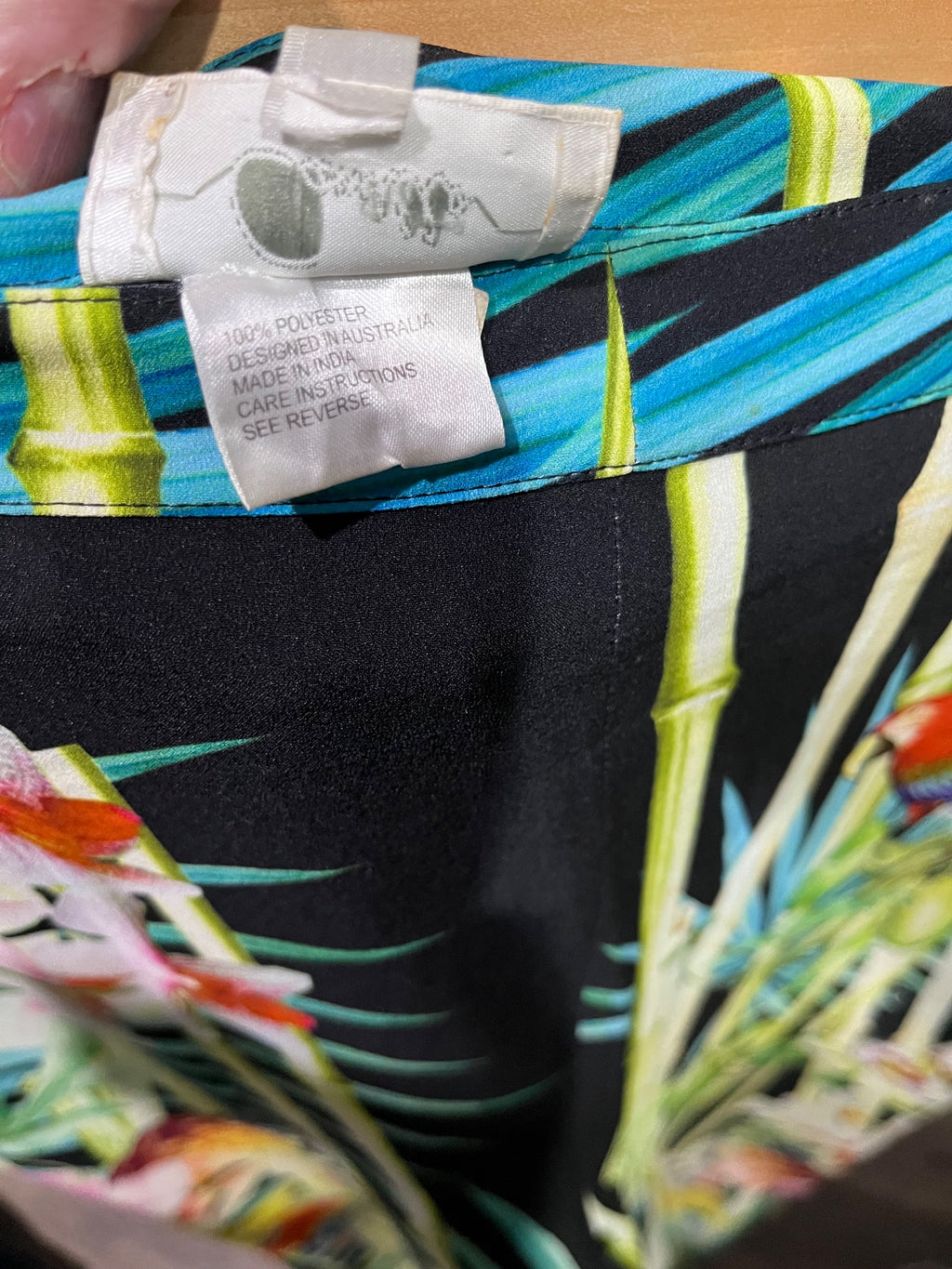 Camilla Tropical Floral Print Wide Leg Pants M/L - Image 6