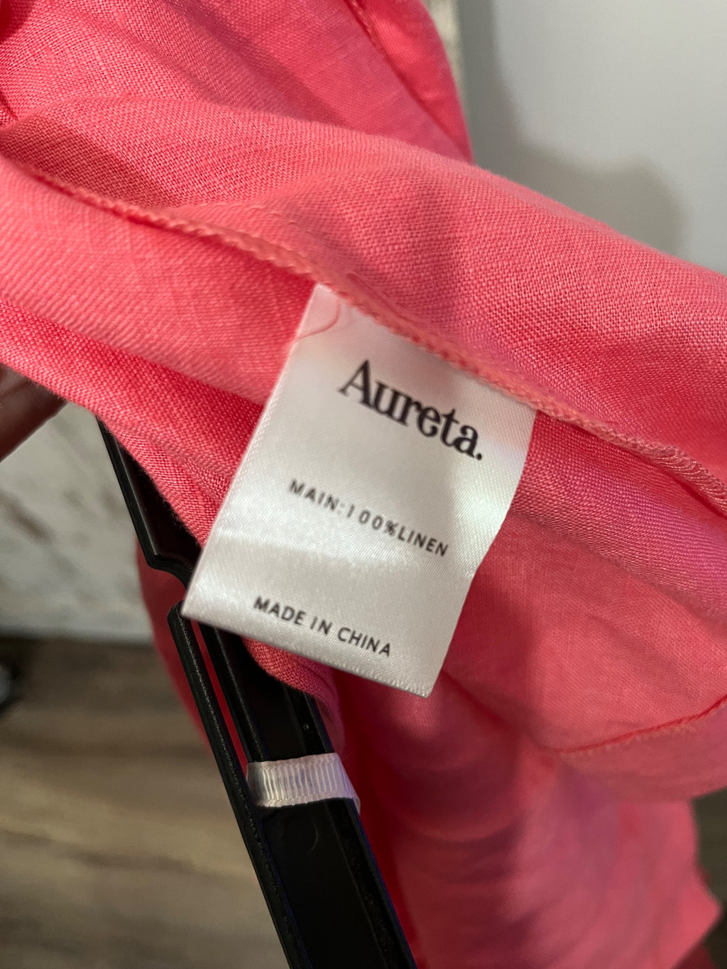 Aureta Elke Linen Maxi Dress Cerise Pink - Image 6