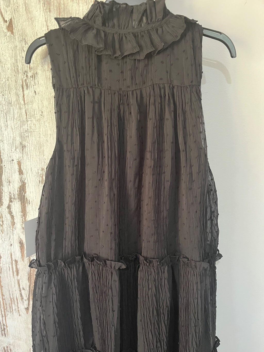 St.mrlo Black Sleeveless Tiered Maxi Dress Size 10 - Image 6