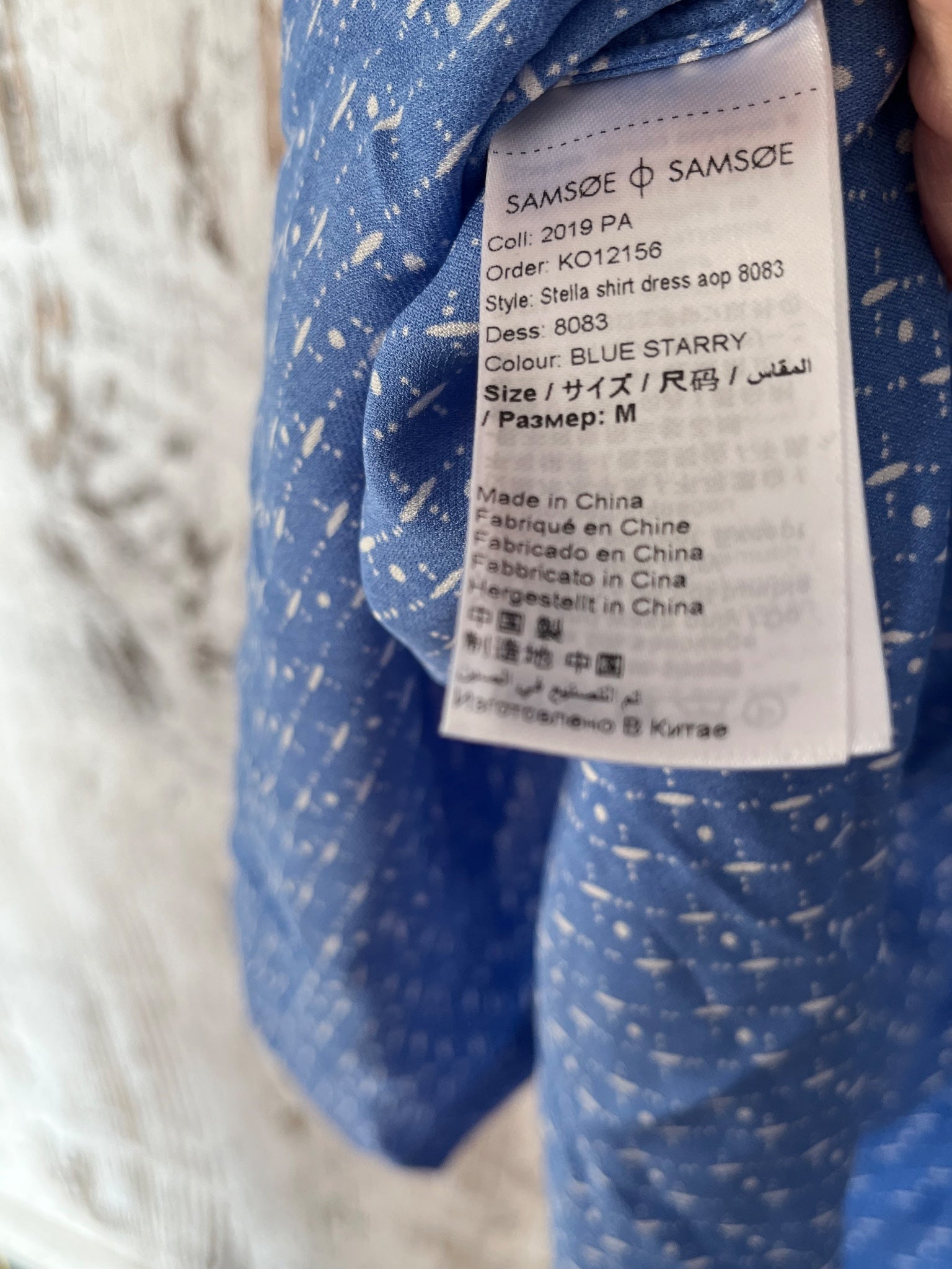 SAMSØE Φ SAMSØE Stella Blue Starry Print Shirt Dress - Image 6