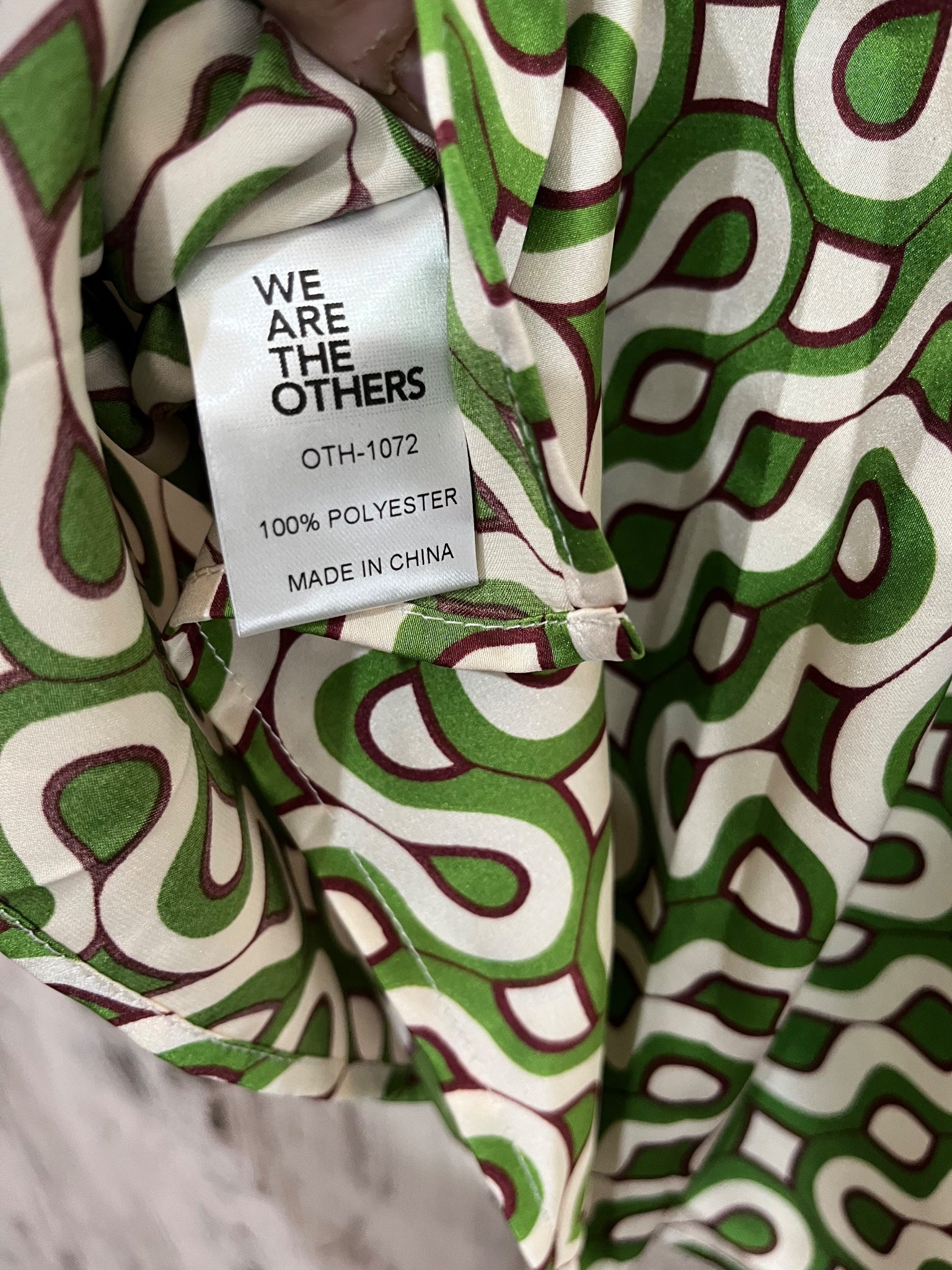 We Are The Others Tania Geometric Print Short Sleeve Shirt - Image 7