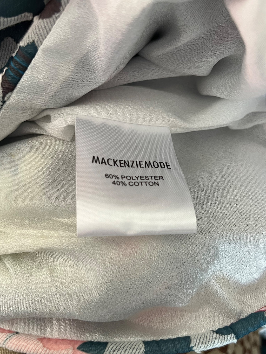 Mackenziemode Floral Print Long Sleeve Mini Dress AU 12 - Image 7