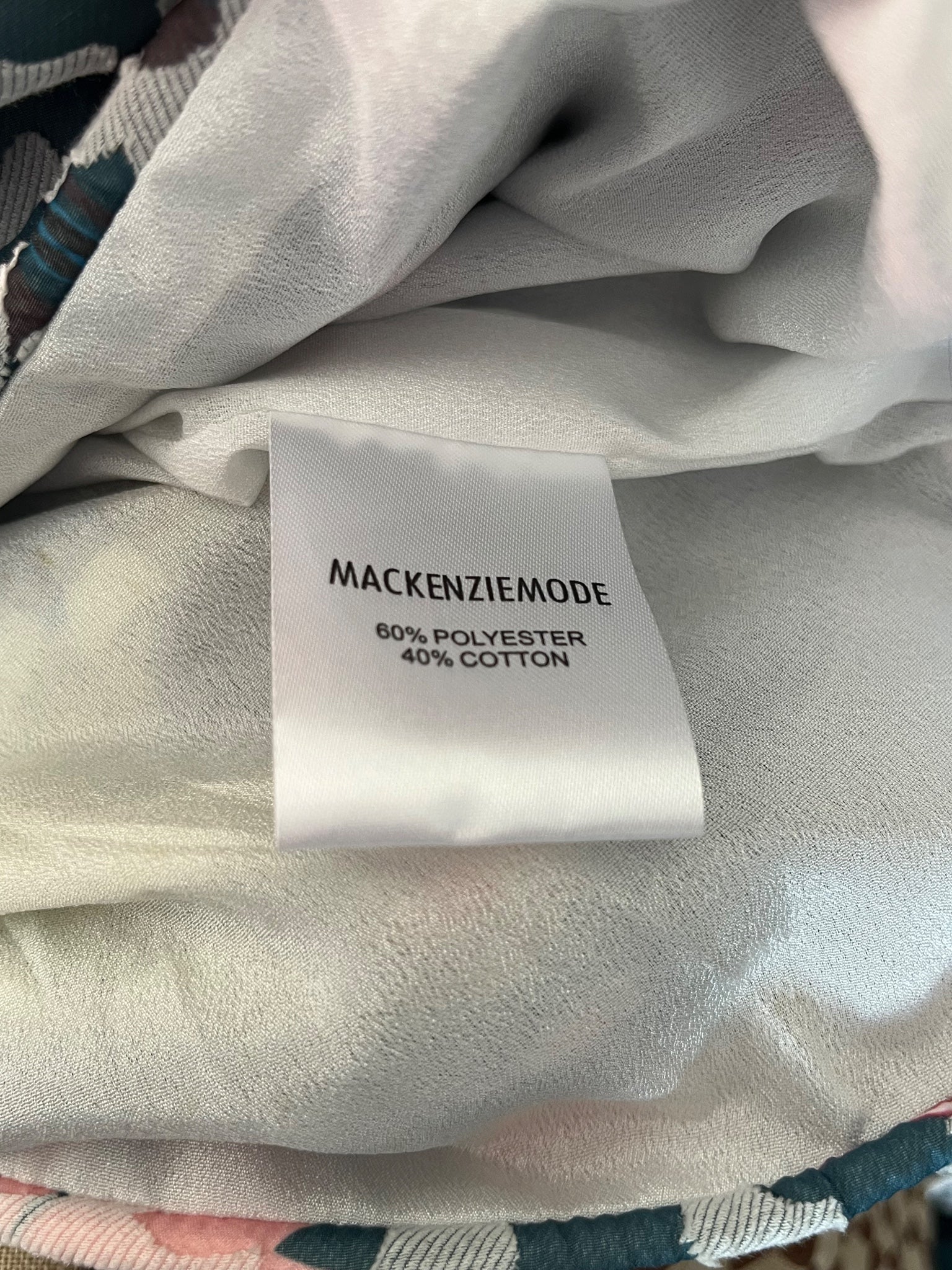 Mackenziemode Floral Print Long Sleeve Mini Dress AU 12 - Image 7