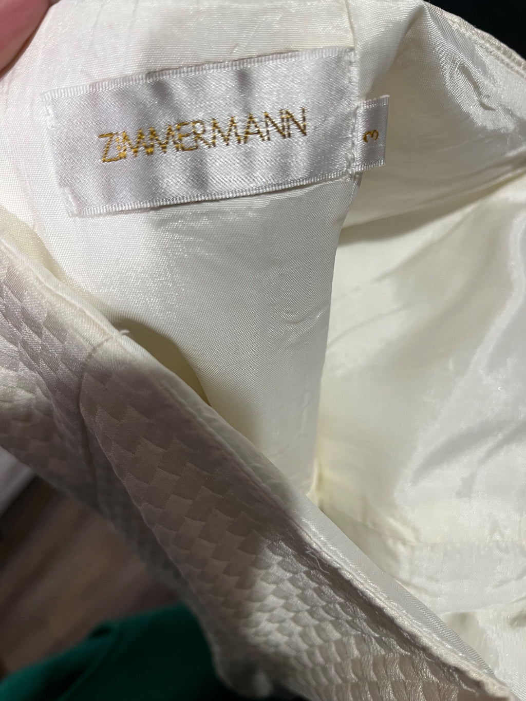 Zimmermann Strapless Textured Peplum Mini Dress Cream Size 3 - Image 7