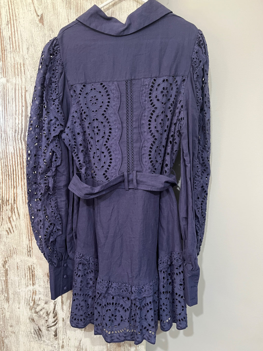 Saint Armont Lula Mini Shirt Dress French Navy Size 12 - Image 7