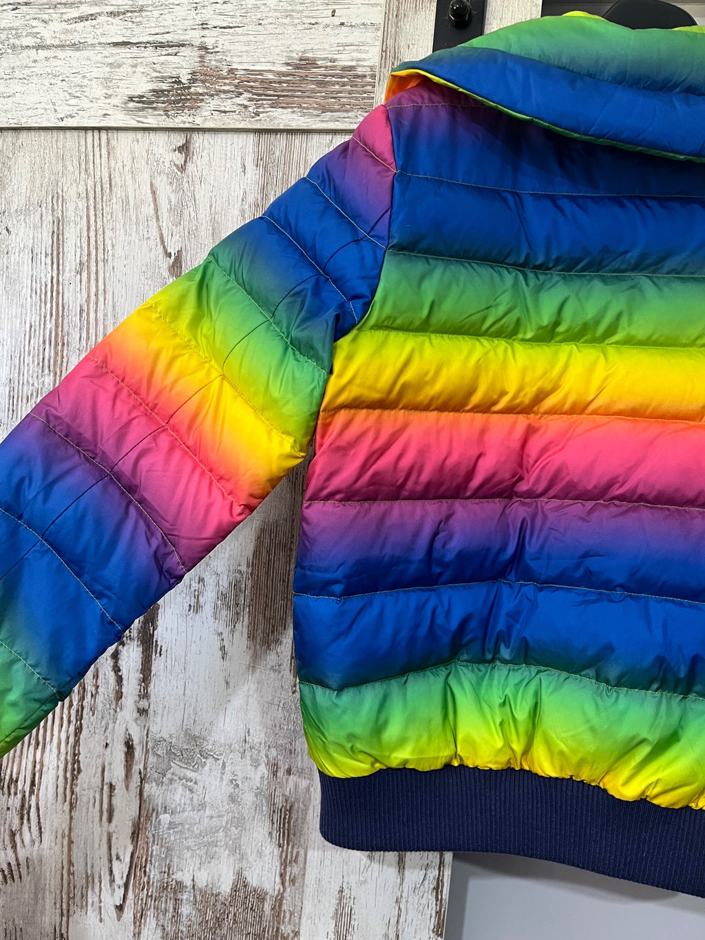 Perfect Moment Rainbow Stripe Puffer Ski Jacket - Image 7
