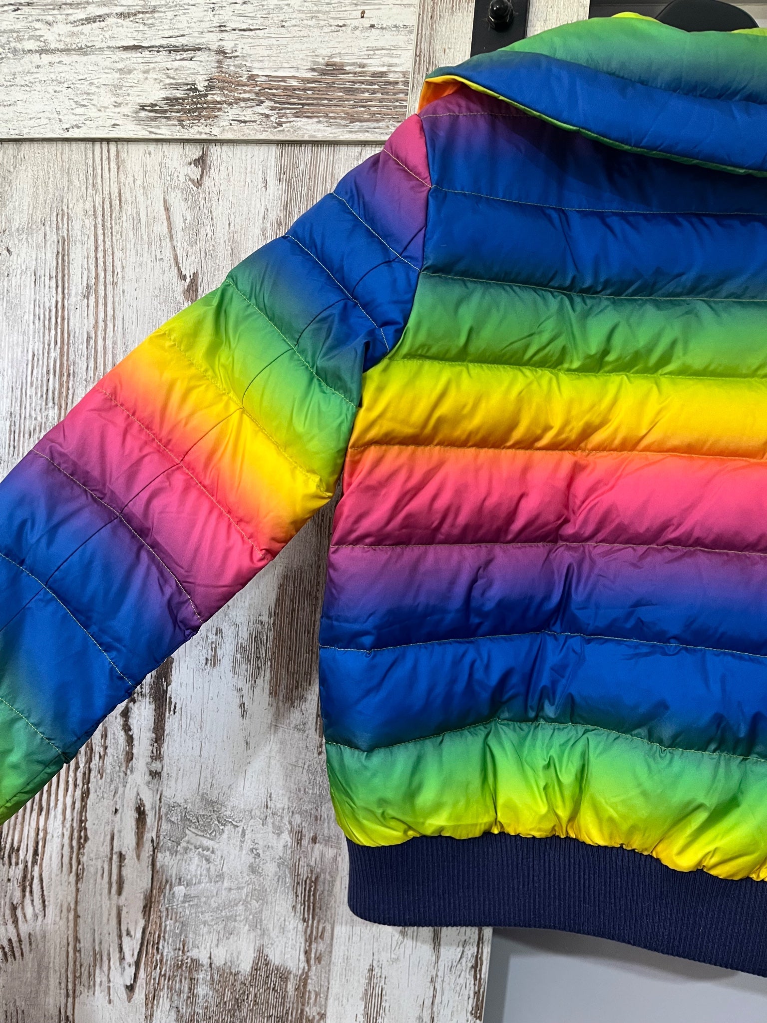 Perfect Moment Rainbow Stripe Puffer Ski Jacket - Image 7