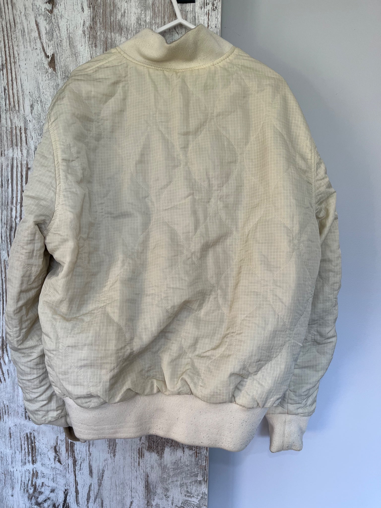 Lacoste Reversible Bomber Jacket Tan Cream RRP $450 - Image 8