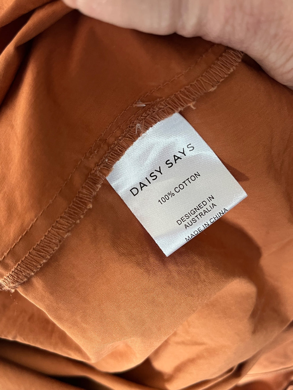 Daisy Says Gathered Midi Dress In Rust Size M - Image 7