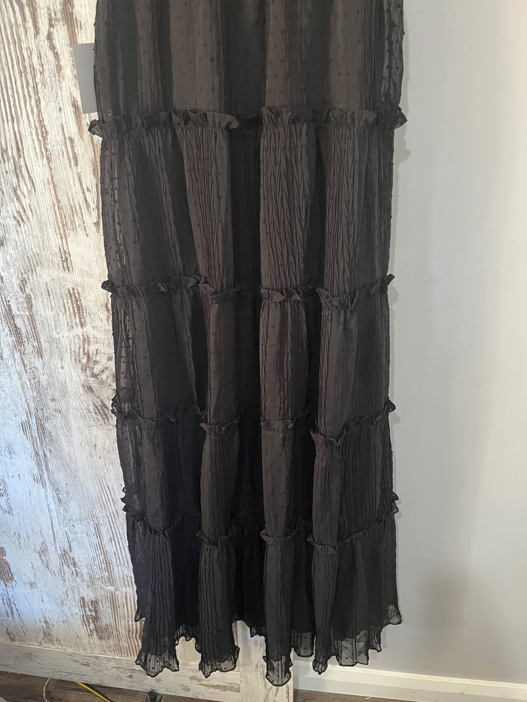 St.mrlo Black Sleeveless Tiered Maxi Dress Size 10 - Image 7