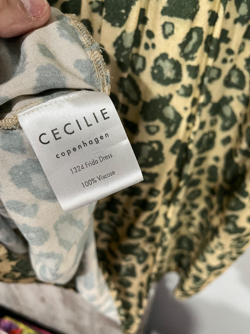 Cecilie Copenhagen Frida Leopard Print Viscose Mini Dress Size M - Image 7