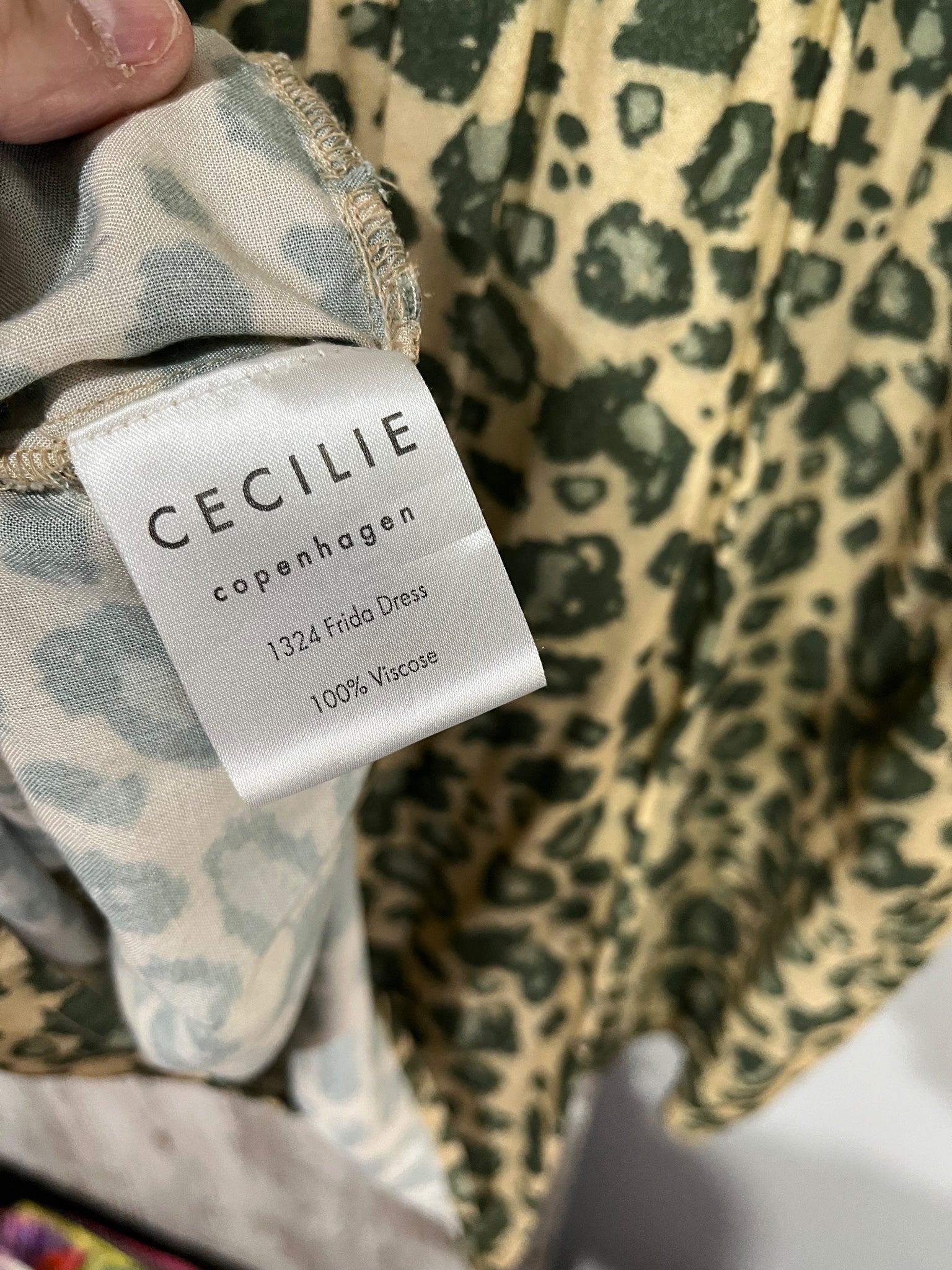 Cecilie Copenhagen Frida Leopard Print Viscose Mini Dress Size M - Image 7
