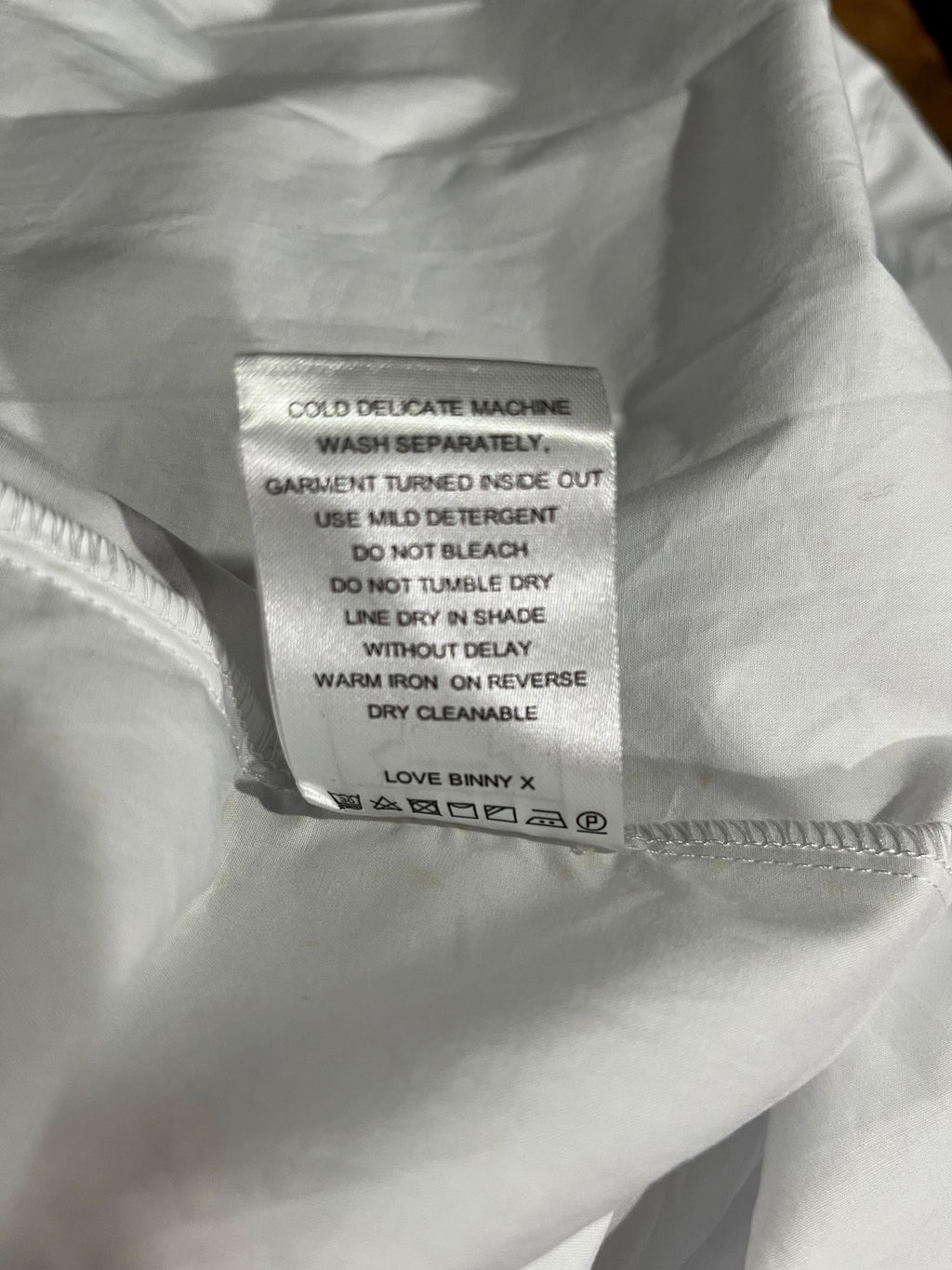 Binny White Cotton Shirt Dress With Black Striped Tie Detail Size 14 - Image 7
