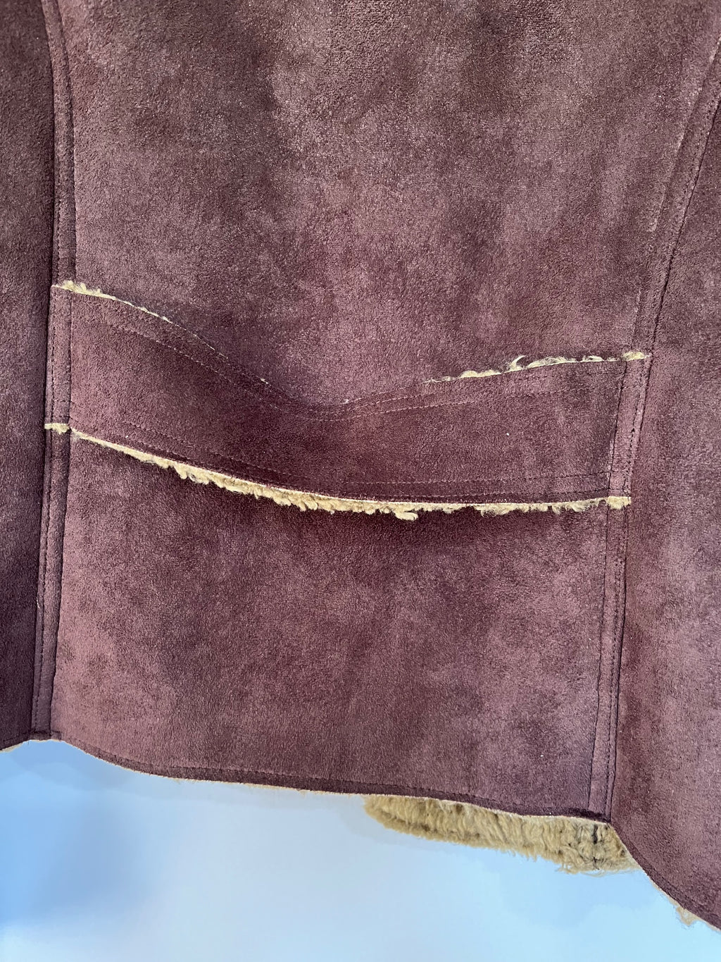 FREEMAN T.PORTER Vintage Faux Suede Shearling Lined Jacket - Image 7