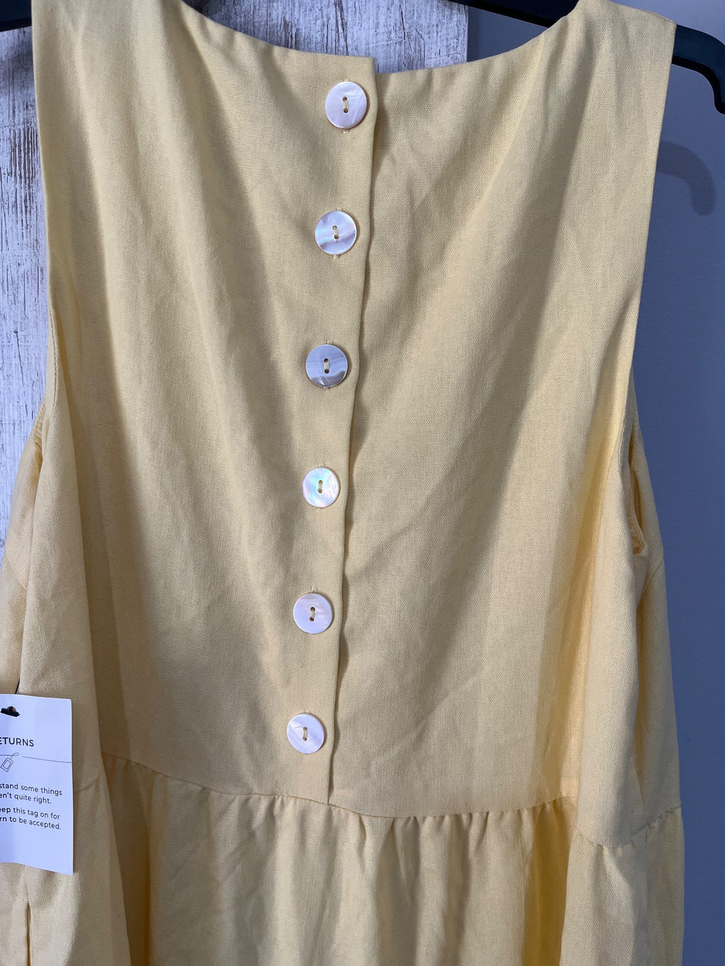 st.mrlo Byron Tiered Midi Dress Powder Yellow Size 10 - Image 7