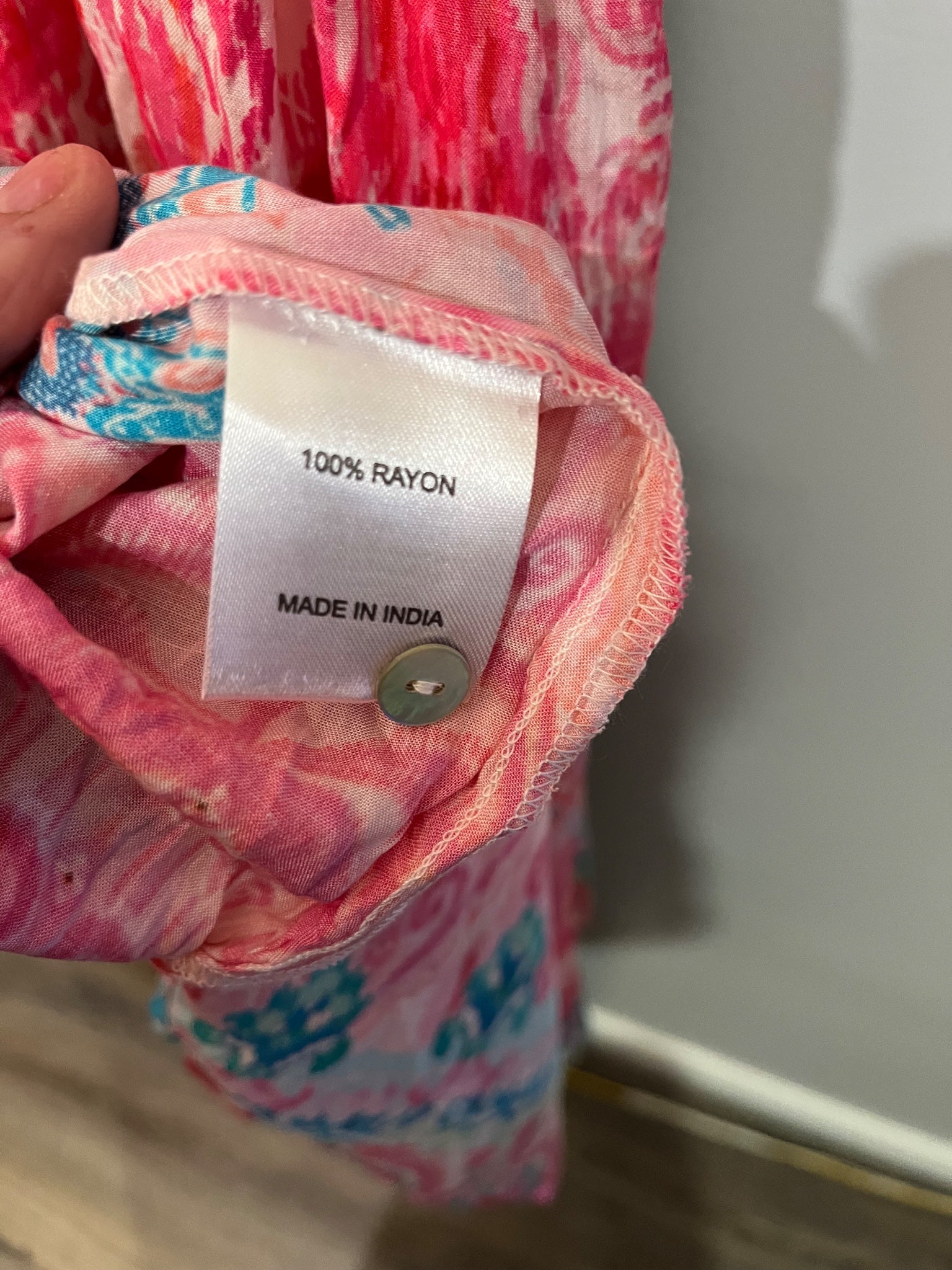 Hammock & Vine Pink Multi-Colored Printed Button-Down Tunic Dress - Image 7