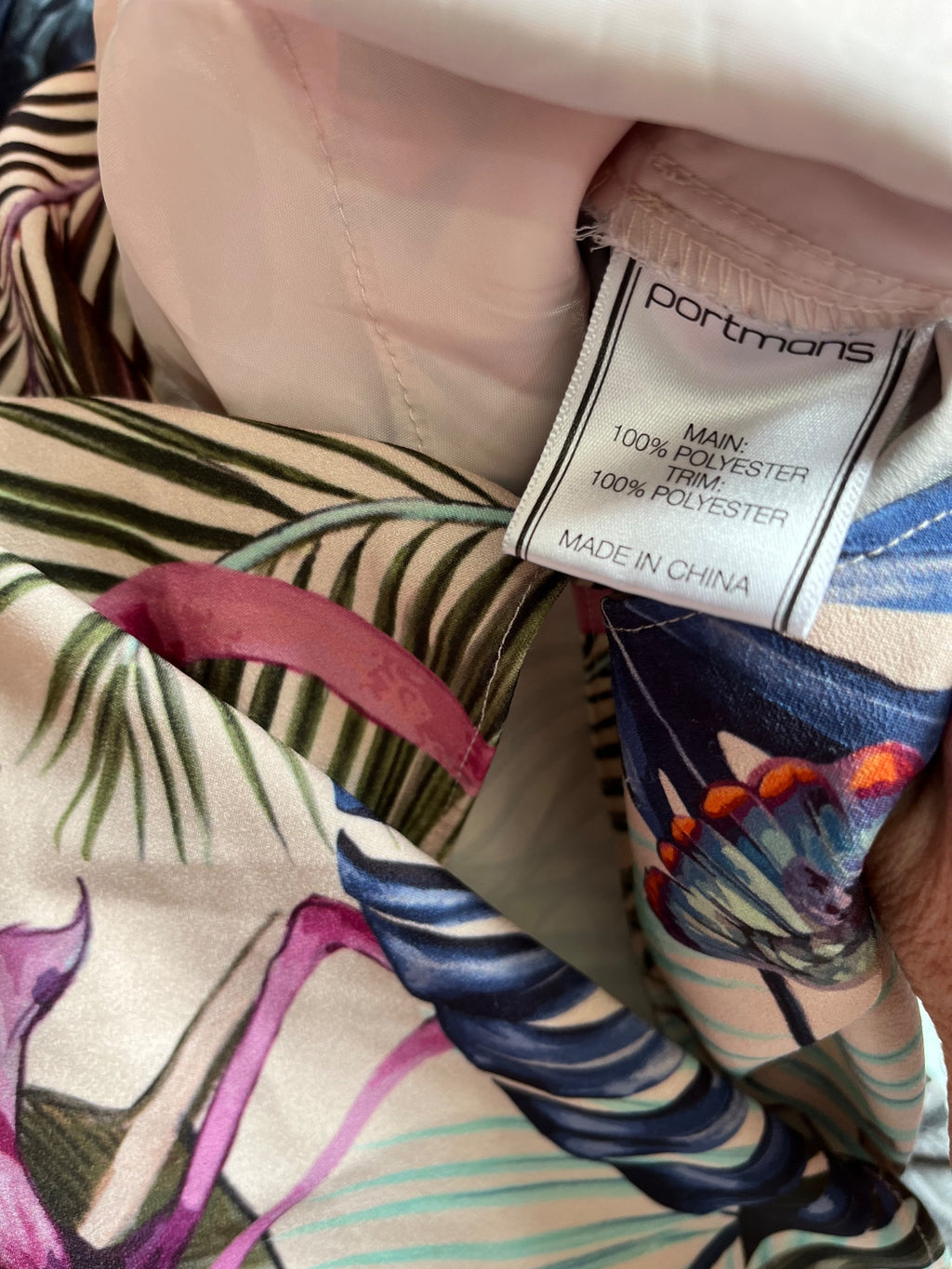 Portmans Tropical Flamingo Print Drawstring Shorts Size 12 - Image 7