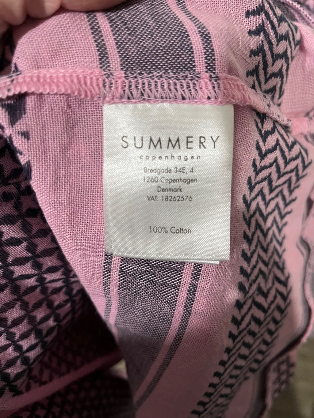 Summery Copenhagen Pink And Patriot Blue Geometric Drop Hem Dress RRP$269 - Image 7