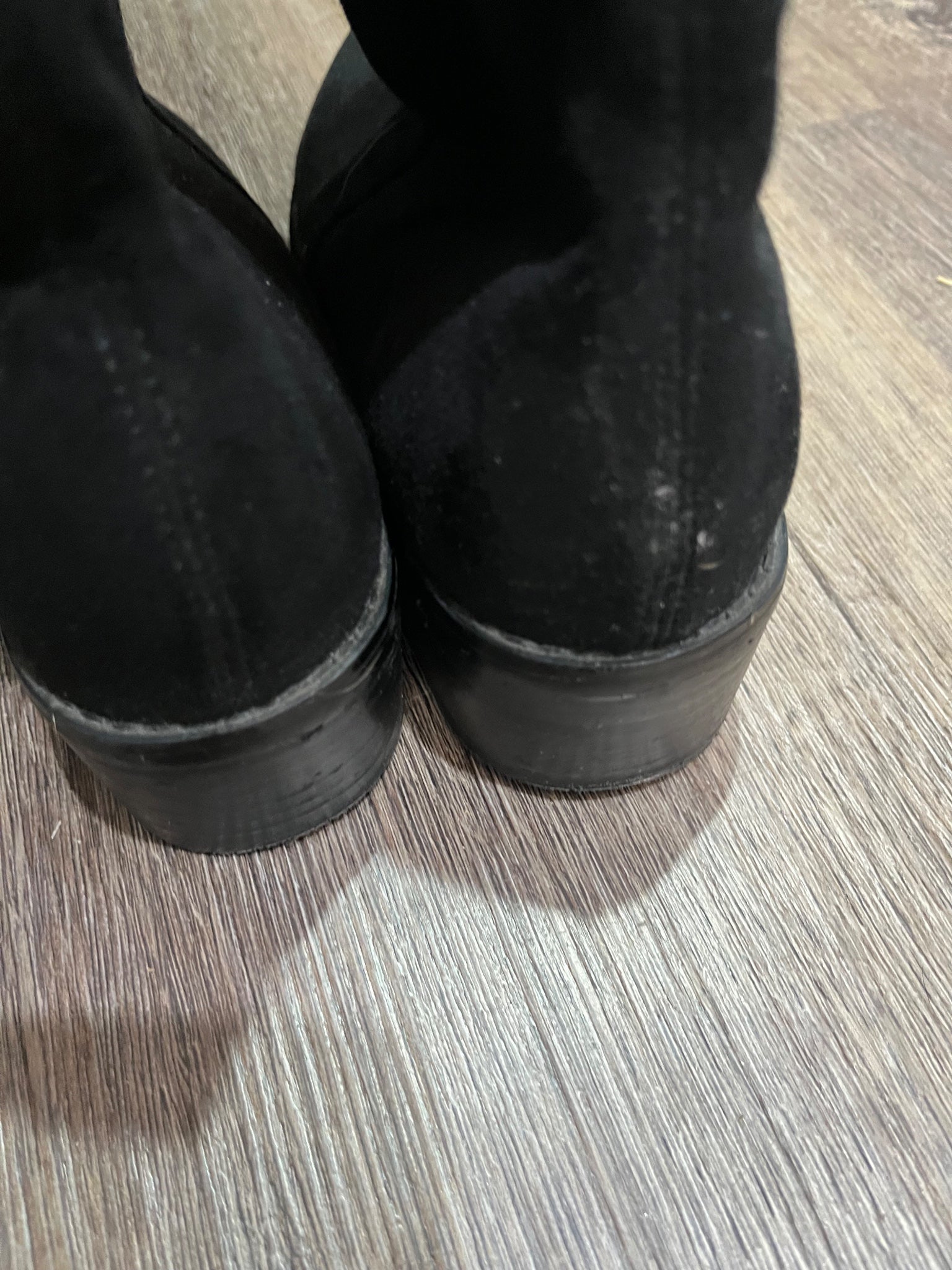 Stuart Weitzman Black Suede Over-the-Knee Boots Size 37 - Image 7