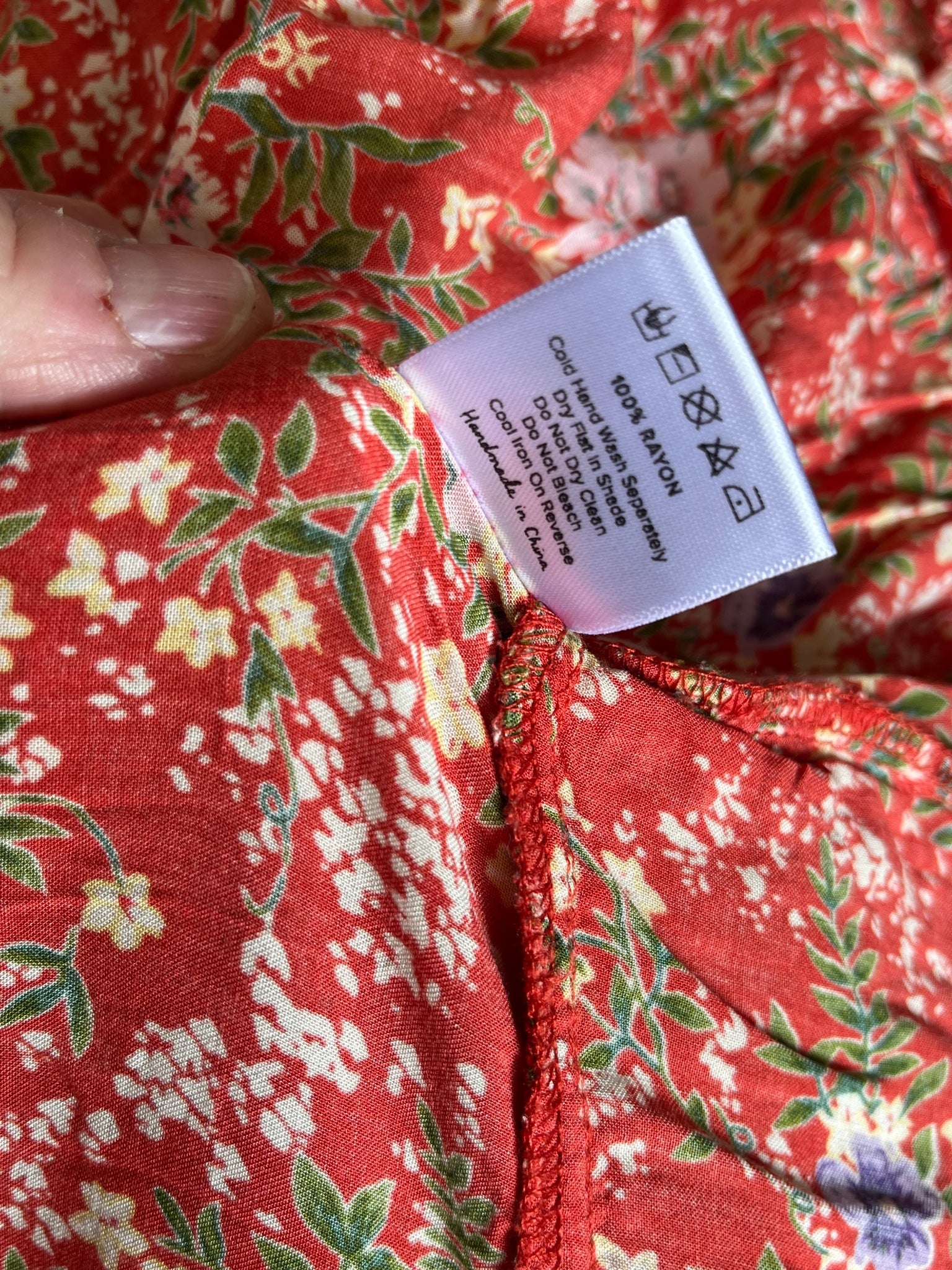 Auguste Red Floral Sleeveless Ruffle Hem Dress - Image 8