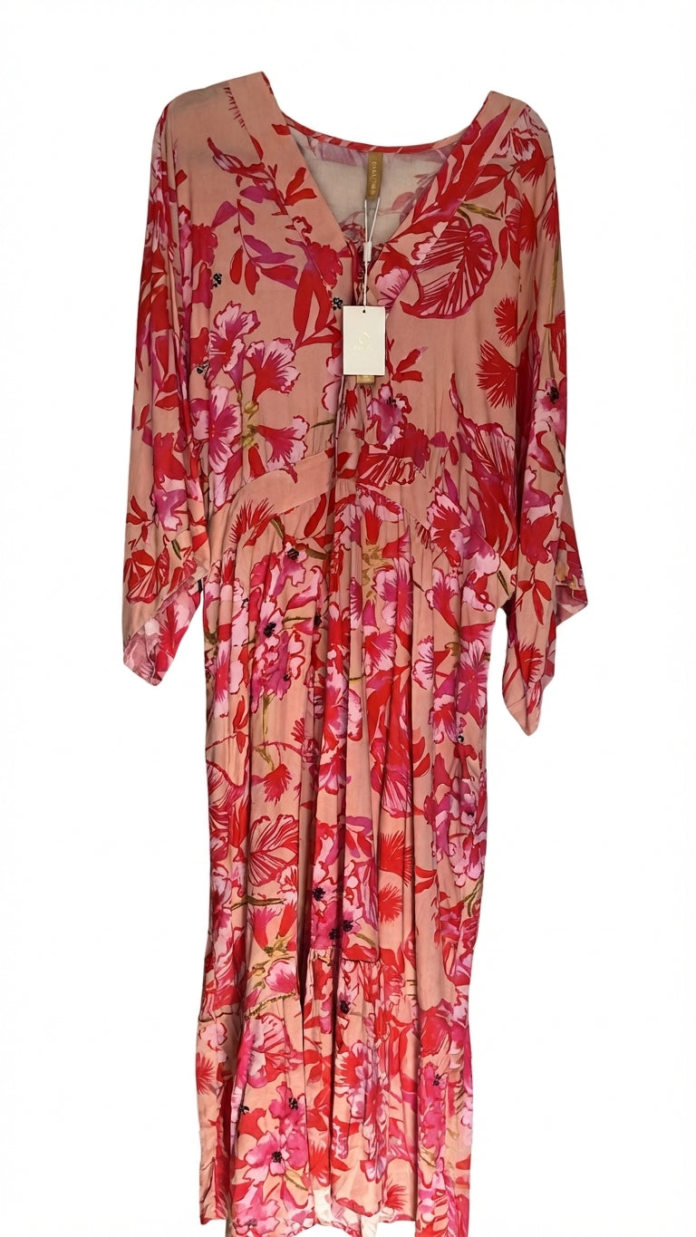 Onshore Floral V-Neck Tiered Maxi Dress - Image 1