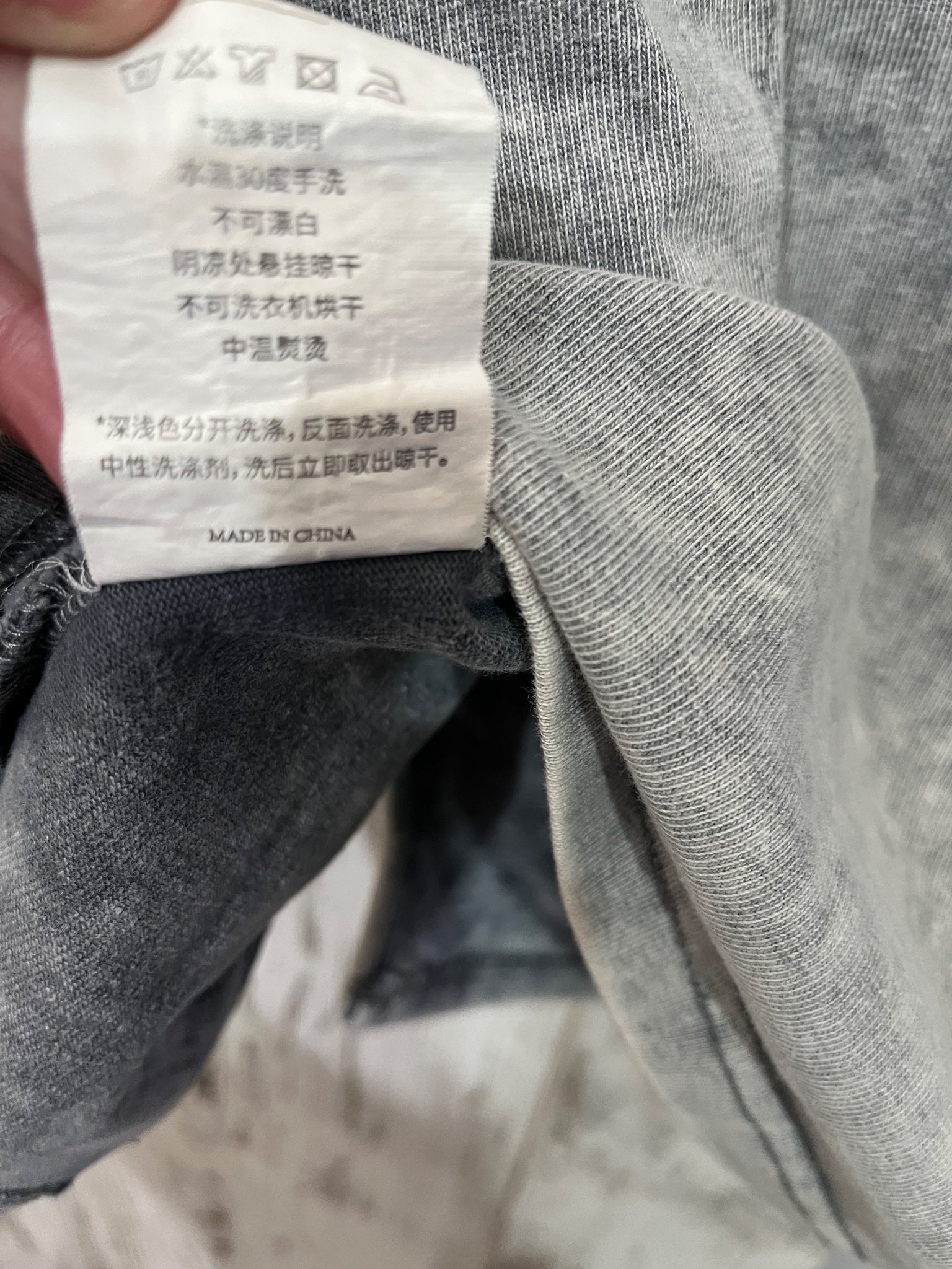 Nuth Distressed Acid Wash Asymmetrical Pullover Grey - Image 8