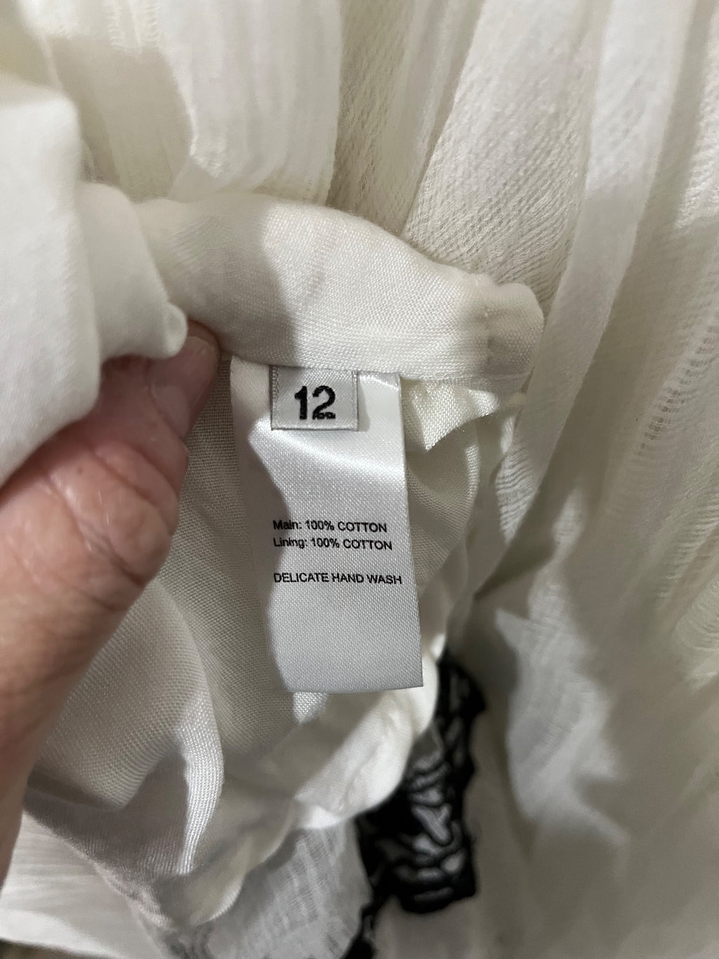 Aje.. Embroidered Cotton Maxi Dress White Black Size 12 - Image 9
